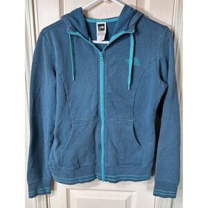 The North Face Blue Full Zip Athletic Long Sleeve Womens Small Hoodie